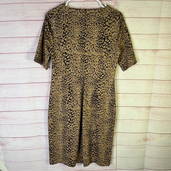 Lands’End NWT Soft Camel Leopard Dress Size 4 - Picture 8 of 8